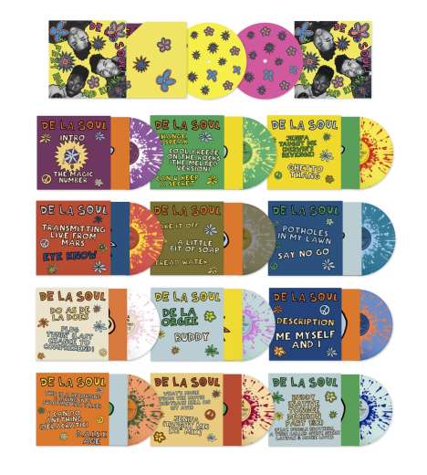 De La Soul: 3 Feet High And Rising (Box Set) (Splatter Vinyl), 12 Singles 7"