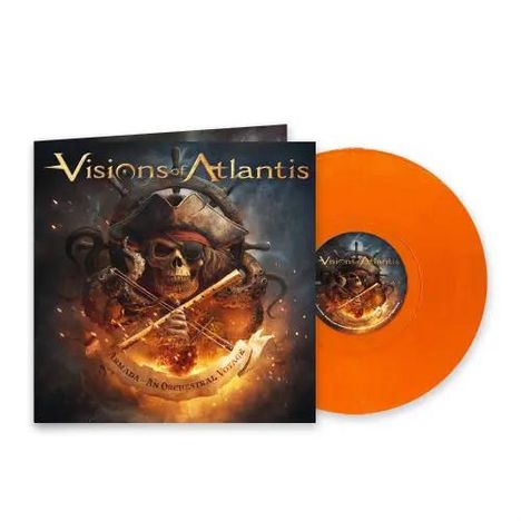 „Visions of Atlantis“, „Armada - An Orchestral Voyage“. Eine Illustration eines Piraten-Schädels mit Tentakeln.