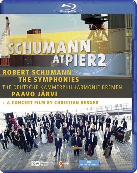 Robert Schumann (1810-1856): Filmmusik: Robert Schumann at Pier2 (Symphonien Nr.1-4 &amp; Konzertfilm), Blu-ray Disc