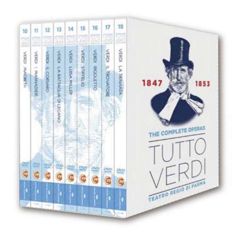 Giuseppe Verdi (1813-1901): Tutto Verdi - The Operas Vol.2 (Werke der Jahre 1847-1853 / DVD-Edition), 9 DVDs
