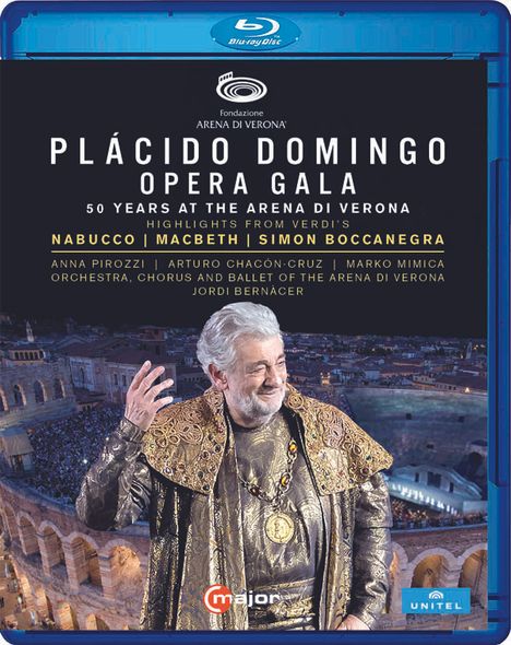 Placido Domingo - Opera Gala "50 Years at the Arena di Verona", Blu-ray Disc