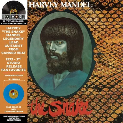 Harvey Mandel: The Snake (Limited Edition) (4 3/4"-CD Vinyl Replica Blue) (Vinyl Look-A-Like) (RSD 2025), CD
