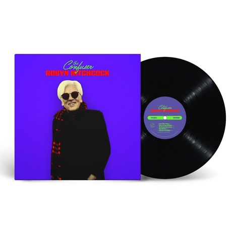 Text „The Man Up EP“ oben, „Robyn Hitchcock“ unten. Cover mit einer stilisierten Person mit Sonnenbrille vor blauem Hintergrund.