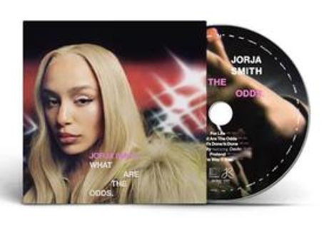Text: "JORJA SMITH WHAT ARE THE ODDS", "JORJA SMITH THE ODD". Die CD-Hülle zeigt eine Frau vor einem verschwommenen, roten Hintergrund.