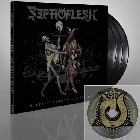 Septicflesh: Infernus Sinfonica MMXIX (Limited Handnumbered Edition) (45 RPM), 3 LPs und 1 DVD