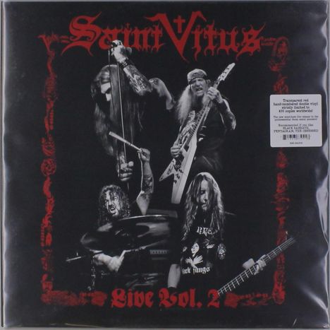 Saint Vitus: Live Vol. 2 (Limited Numbered Edition) (Red Vinyl), 2 LPs