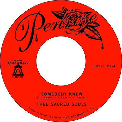 Thee Sacred Souls: Somebody Knew / We Don't Have To Be Alone, Single 7"