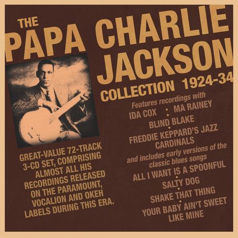 Papa Charlie Jackson: Collection 1924 - 1934, 3 CDs