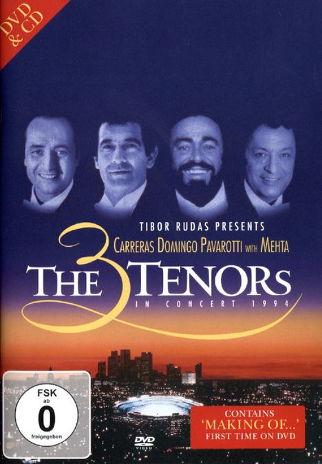 Carreras,Domingo,Pavarotti: The Three Tenors in Concert 1994, 2 DVDs