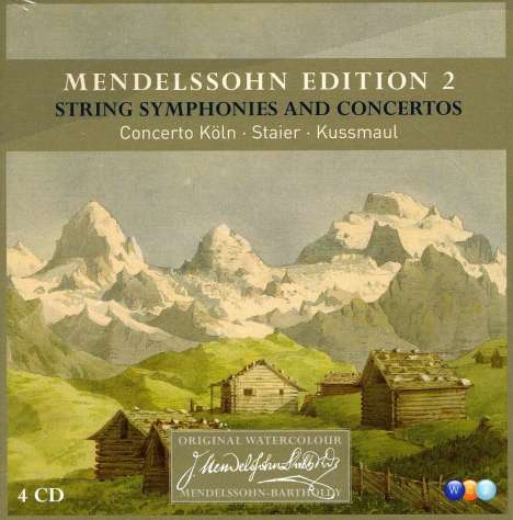 Felix Mendelssohn Bartholdy (1809-1847): Mendelssohn Edition Vol.2 - Streichersymphonien &amp; Konzerte, 4 CDs