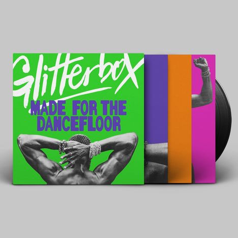 "Glitterbox – Made For The Dancefloor" steht auf einem grünen Cover mit einer Person von hinten, die Arme hinter dem Kopf.