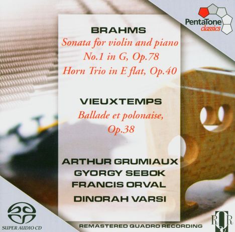 Johannes Brahms (1833-1897): Sonate für Violine &amp; Klavier Nr.1, Super Audio CD