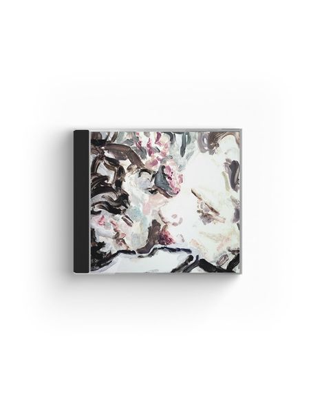 Eine abstrakte Illustration mit einem Wirbel aus rosa, braunen und weißen Farbtönen.