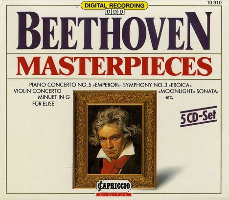 Ludwig van Beethoven (1770-1827): Beethoven Masterpieces, 5 CDs