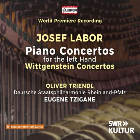 Josef Labor (1842-1924): Konzertstücke Nr.1-3 für Klavier linke Hand &amp; Orchester - "Wittgenstein Concertos", CD