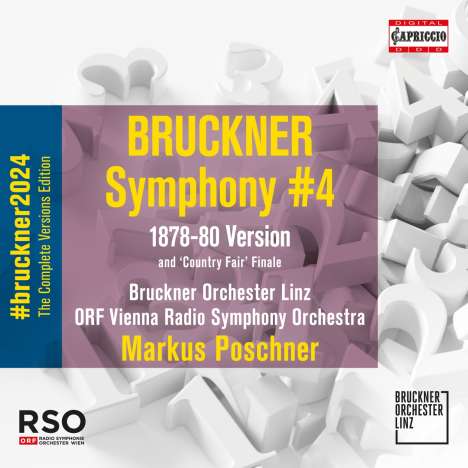 Anton Bruckner (1824-1896): Bruckner 2024 "The Complete Versions Edition" - Symphonie Nr.4 Es-Dur WAB 104 "Romantische" (1874), CD