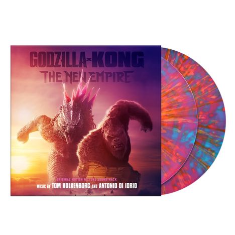 Filmmusik: Godzilla X Kong: The New Empire (Original Motion Picture Soundtrack) (180g) (Limited Edition) (Neon Pink &amp; Blue Swirl With Orange &amp; Pink Splatter Vinyl), 2 LPs