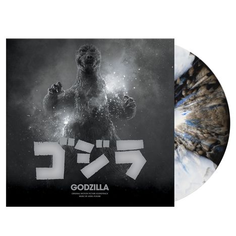 Akira Ifukube (1914-2006): Godzilla (70th Anniversary Edition) (Black / White Swirl / Blue Splatter Vinyl), LP