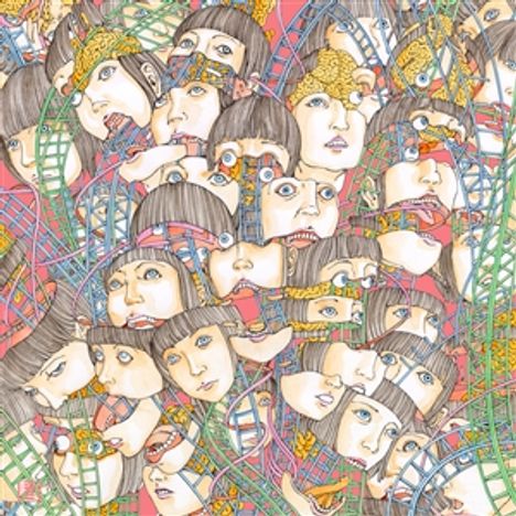 Illustration von vielen eng aneinander liegenden Gesichtern, durchzogen von bunten, verschlungenen Linien.