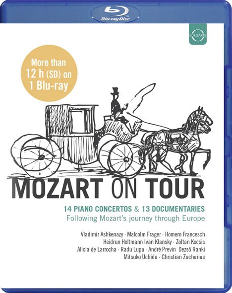 Wolfgang Amadeus Mozart (1756-1791): Klavierkonzerte Nr.4,5,6,8,9,12,14,17,19,20,23,24,26,27, Blu-ray Disc