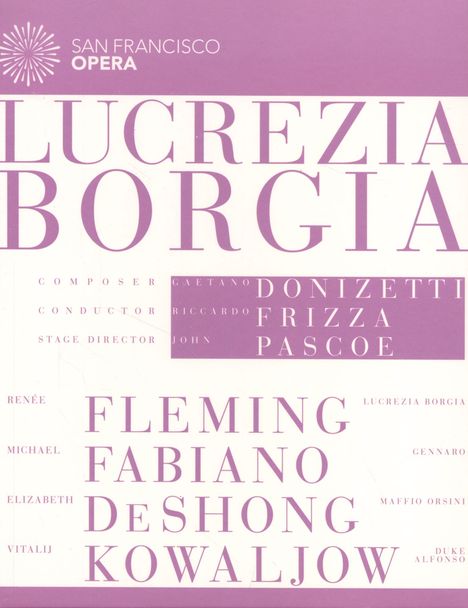 Gaetano Donizetti (1797-1848): Lucrezia Borgia, Blu-ray Disc