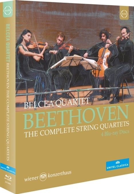 Ludwig van Beethoven (1770-1827): Streichquartette Nr.1-16, 4 Blu-ray Discs