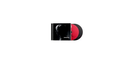 Text: "GANZ GROSSE GEDANKEN". CD-Hülle mit einem Seitenprofil im Schatten, rote und schwarze CDs daneben.