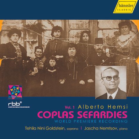 Alberto Hemsi (1898-1975): Liederzyklus "Coplas Sefardies" Vol.1, CD