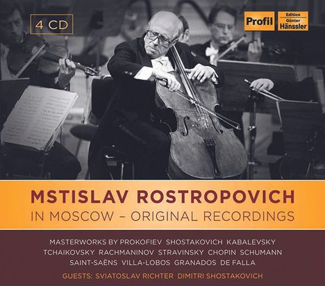 Mstislav Rostropovich in Moscow, 4 CDs