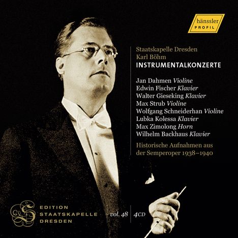 Karl Böhm dirigiert die Staatskapelle Dresden - Instrumentalkonzerte, 4 CDs
