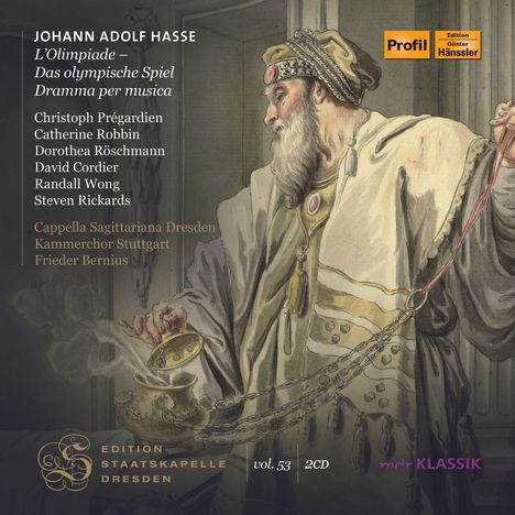 Johann Adolph Hasse (1699-1783): L'Olimpiade (Das olympische Spiel / Dramma per musica in 3 Akten), 2 CDs