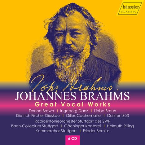 Johannes Brahms (1833-1897): Große Chorwerke &amp; Lieder, 6 CDs