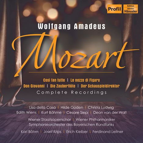 Wolfgang Amadeus Mozart (1756-1791): 5 Mozart-Opern (Historische Einspielungen aus Wien 1955), 10 CDs