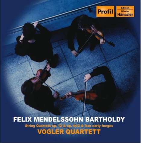 Felix Mendelssohn Bartholdy (1809-1847): Streichquartette Nr.1 &amp; 4 (opp.12 &amp; 44,2), CD