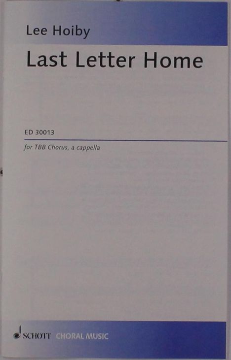 Last Letter Home, Noten