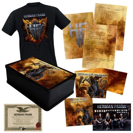 Herman Frank: The Devil Rides Out (Limited Boxset + Shirt Gr.XL), 2 CDs, 1 T-Shirt und 1 Merchandise