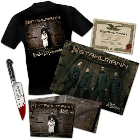 Stahlmann: Kinder der Sehnsucht (Limited-Numbered-Boxset) (+ T-Shirt Gr. M), 1 CD, 1 T-Shirt und 1 Merchandise