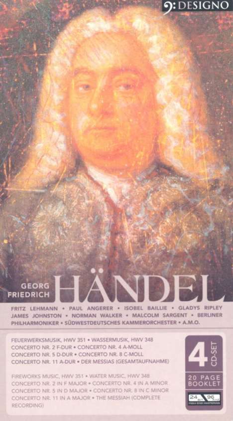 Georg Friedrich Händel (1685-1759): Feuerwerksmusik HWV 351, 4 CDs
