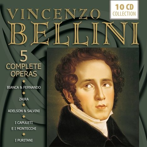 Vincenzo Bellini (1801-1835): 5 Opern (Gesamtaufnahmen), 10 CDs