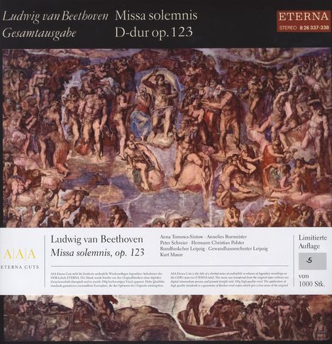 Ludwig van Beethoven (1770-1827): Missa Solemnis op.123 (180g), 2 LPs