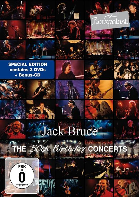 Jack Bruce: Rockpalast: The 50th Birthday Concerts (CD + 3DVD), 3 DVDs und 1 CD