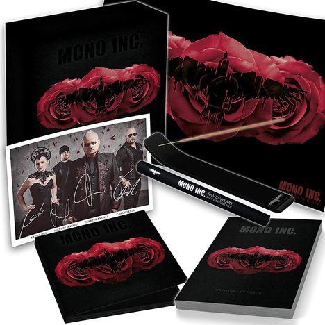 Mono Inc.: Melodies in Black (Limited Fan Box), 2 CDs, 1 Buch und 1 Merchandise