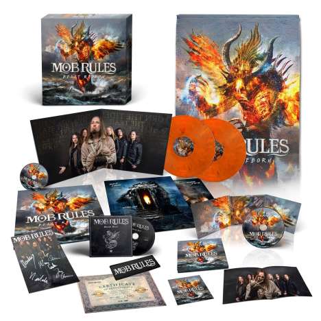 Mob Rules: Beast Reborn (180g) (Limited-Edition-Box-Set) (Orange Marbled Vinyl), 2 LPs und 2 CDs