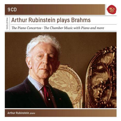 Johannes Brahms (1833-1897): Arthur Rubinstein spielt Johannes Brahms, 9 CDs