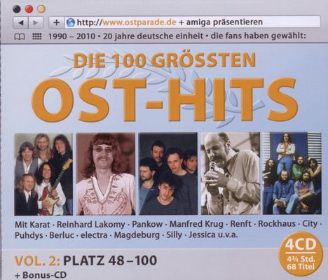 Die 100 größten Ost-Hits Vol. 2: Platz 48 - 100, 4 CDs
