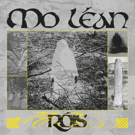 "Mo Léon" steht oben, "ROS" unten. Schwarz-weißes, künstlerisches Design mit zentraler Figur und kleinen Bildausschnitten.