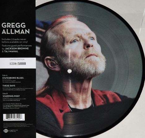 Gregg Allman: Live (Limited-Edition) (Picture Disc), Single 10"