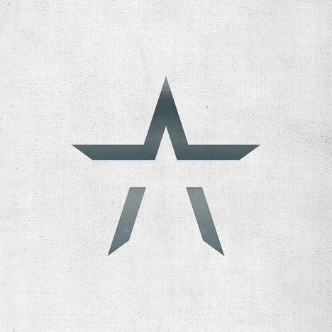 Kein Text vorhanden. Ein stilisiertes Logo in Form eines fünfzackigen Sterns auf weißem Hintergrund.