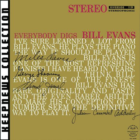 Bill Evans (Piano) (1929-1980): Everybody Digs Bill Evans (Keepnews Collection), CD