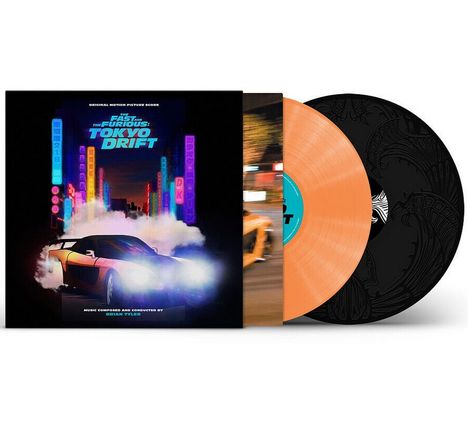 Filmmusik: The Fast &amp; The Furious: Tokyo Drift (Limited Deluxe Edition) (Orange &amp; Black Vinyl), 2 LPs